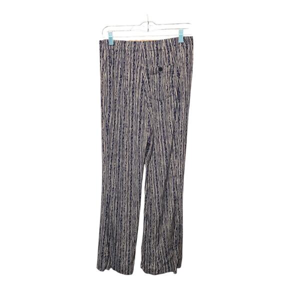 Nic + Zoe Wide Leg Pants Womens Size 2 Blue White Relaxed Flowy Career Office - Picture 2 of 12